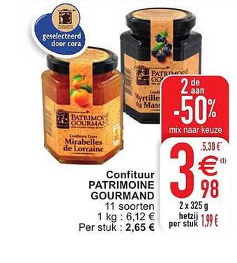Cora Confituur Patrimoine Gourmand aanbieding