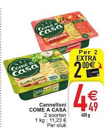 Cora Cannelloni Come A Casa aanbieding