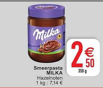 Cora Smeerpasta Milka aanbieding