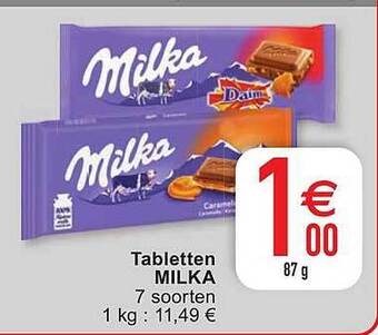 Cora Tabletten Milka aanbieding