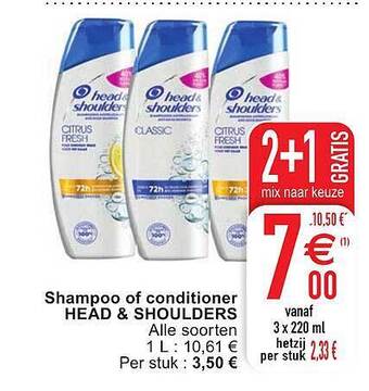 Cora Shampoo Of Conditioner Head & Shoulders aanbieding
