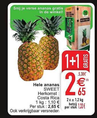 Cora Hele Ananas aanbieding