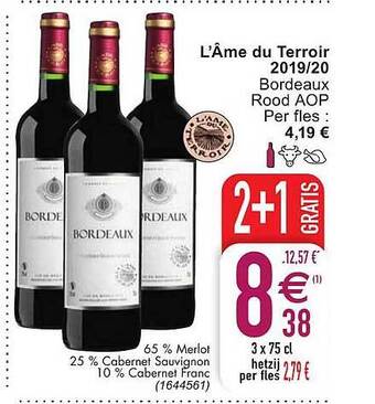 Cora L âme Du Terroir Bordeaux aanbieding