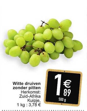 Witte Druiven Zonder Pitten