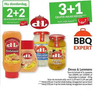 Intermarché Devos & Lemmens Saus aanbieding
