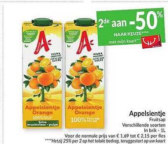 Intermarché Appelsientje Fruitsap aanbieding