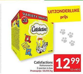 Intermarché Catisfactions Kattensnacks aanbieding