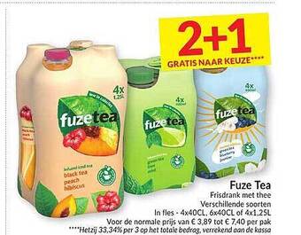 Intermarché Fuze Tea Frisdrank Met Thee aanbieding
