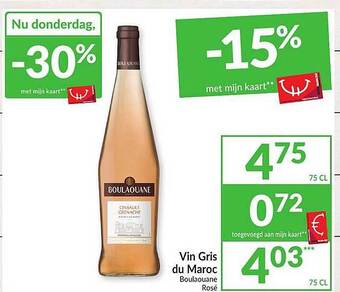 Intermarché Vin Gris Du Maroc Boulaouane Rosé aanbieding