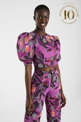 Desigual Korte blouse met rits achter - RED - S aanbieding