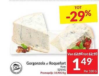 Intermarché Gorgonzola Of Roquefort Kaas aanbieding