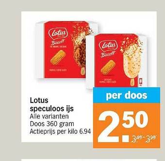 Albert Heijn Lotus Speculoos Ijs aanbieding
