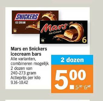 Mars En Snickers Icecream Bars