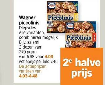 Albert Heijn Wagner Piccolinis aanbieding