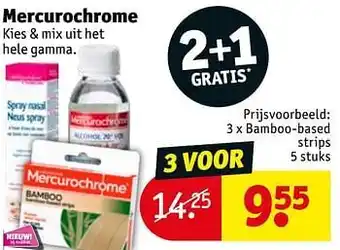 Kruidvat Mercurochrome bamboo-based strips aanbieding