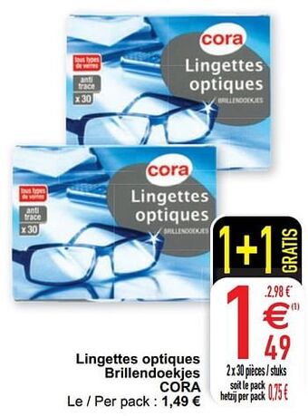Cora Lingettes optiques brillendoekjes cora aanbieding