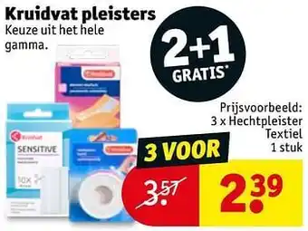 Kruidvat Hechtpleister textiel aanbieding