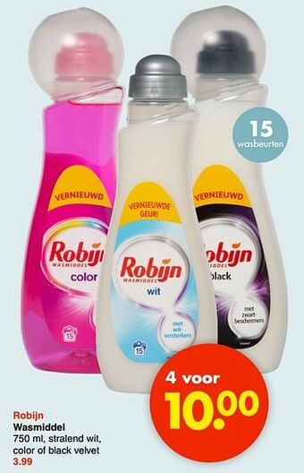 Wibra Robijn wasmiddel aanbieding