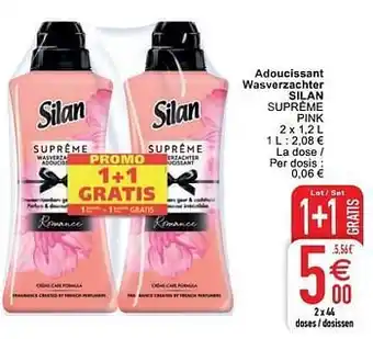 Adoucissant wasverzachter silan suprême pink