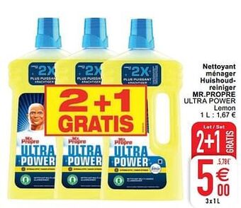 Cora Nettoyant ménager huishoudreiniger mr.propre ultra power aanbieding