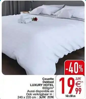Cora Couette dekbed luxury hotel aanbieding