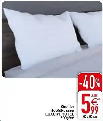 Oreiller hoofdkussen luxury hotel