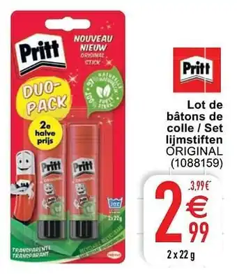 Lot de bâtons de colle - set lijmstiften original