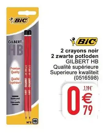 Cora 2 crayons noir 2 zwarte potloden gilbert hb aanbieding