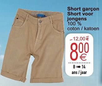 Cora Short garçon short voor jongens aanbieding