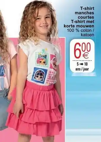 T-shirt manches courtes t-shirt met korte mouwen