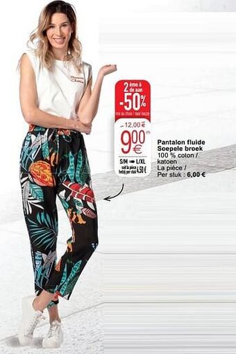 Cora Pantalon fluide soepele broek aanbieding