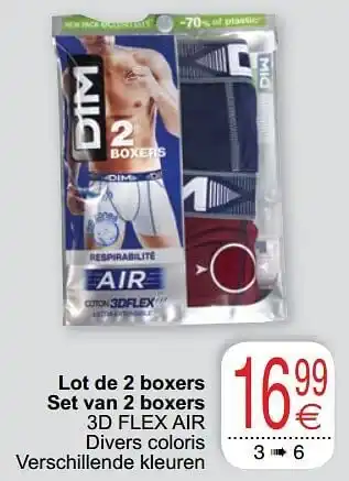 Cora Lot de 2 boxers set van 2 boxers 3d flex air aanbieding