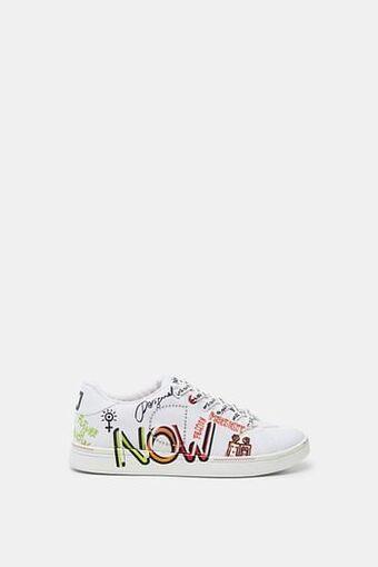 Desigual Uniseks sneakers met ronde neus - WHITE - 42 aanbieding