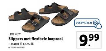 Lidl Slippers Met Flexibele Loopzool aanbieding