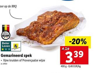 Lidl Gemarineerd Spek aanbieding