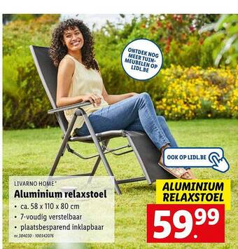 Lidl Aluminium Relaxstoel aanbieding