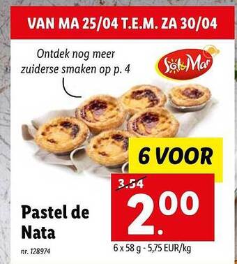 Lidl Pastel De Nata aanbieding