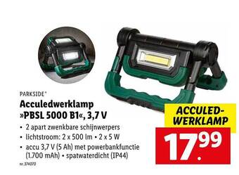 Lidl Acculedwerklamp aanbieding