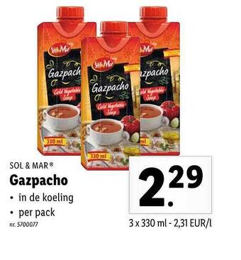 Lidl Gazpacho aanbieding