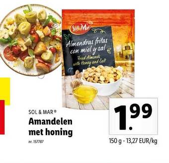 Lidl Amandelen Met Honing aanbieding