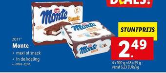 Lidl Zott Monte aanbieding