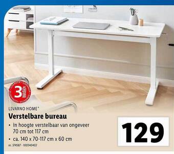 Lidl Verstelbare Bureau aanbieding