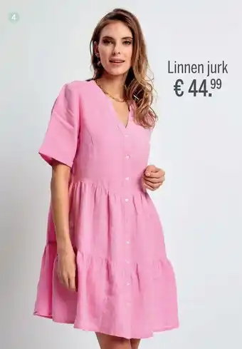 Bel en Bo Linnen jurk 36-48 aanbieding