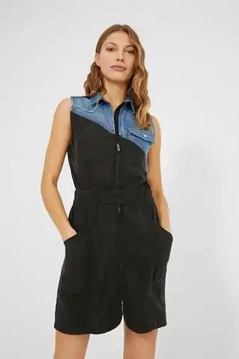 Desigual Korte jurk van twee stoffen - BLACK - L aanbieding