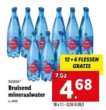 Lidl Bruisend mineraalwater aanbieding