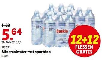 Lidl Mineraalwater met sportdop aanbieding