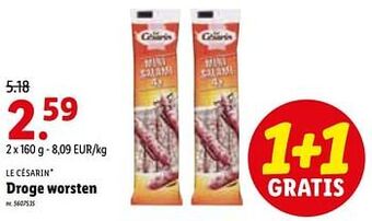 Lidl Droge worsten aanbieding