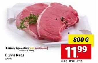 Lidl Dunne lende aanbieding