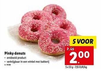 Lidl Pinky donuts aanbieding