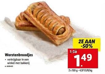 Lidl Worstenbroodjes aanbieding